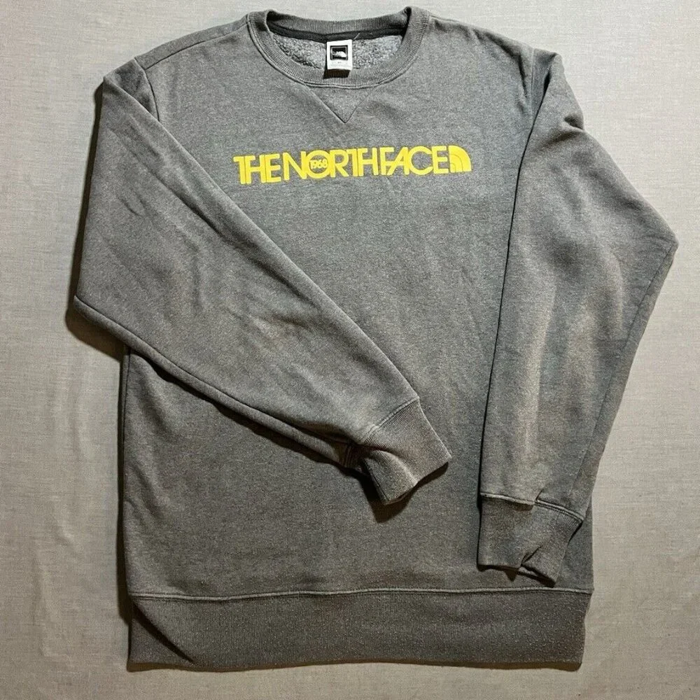 The North Face Sweatshirt Men's Small Gray Vintage Since 1968‎ Logo Pullover